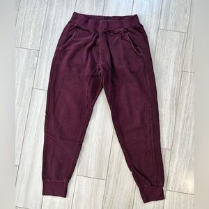 Zara Man Burgundy waffle knit jogger, size L